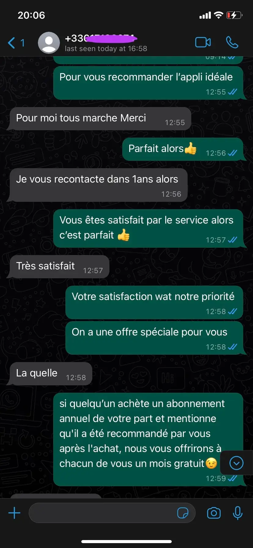 Avis client WhatsApp 2